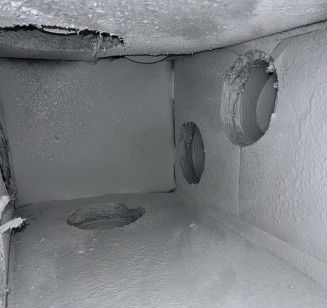 Clean air duct after professional cleaning