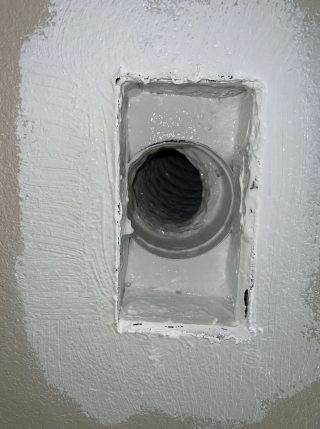 Air duct after professional cleaning