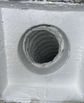 Duct register after cleaning